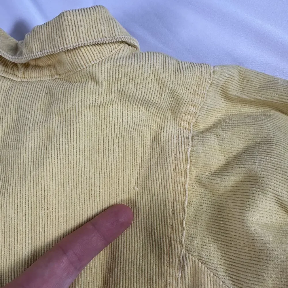 Vintage 1980s Team Sports 100% Cotton Thick Lined Corduroy Jumpsuit Sz 3 mo